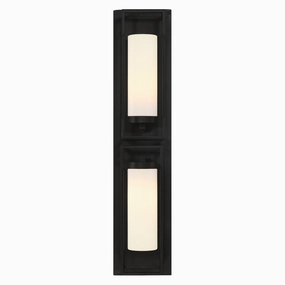 Ren Two Light Outdoor Wall Sconce BlackOutdoor wall sconces with motion sensor