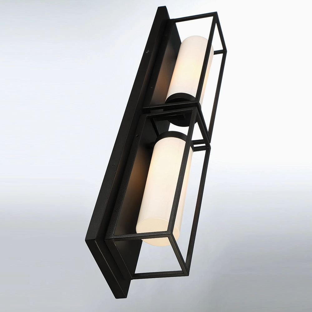 Ren Two Light Outdoor Wall Sconce Black
