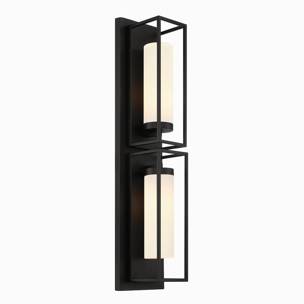 Ren Two Light Outdoor Wall Sconce Black