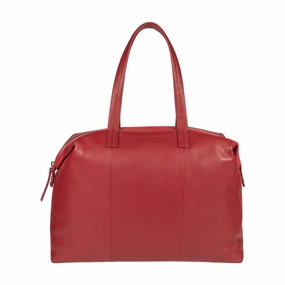 Today Only Steal Renato Borzatta Leather Shoulder Travel Bag Red