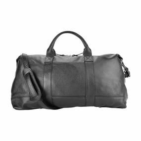 Renato Borzatta Leather Travel Duffle Bag Black Trending Hot Picks