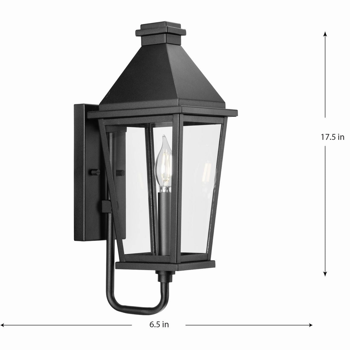 Richmond Hill One Light Outdoor Wall Lantern Black