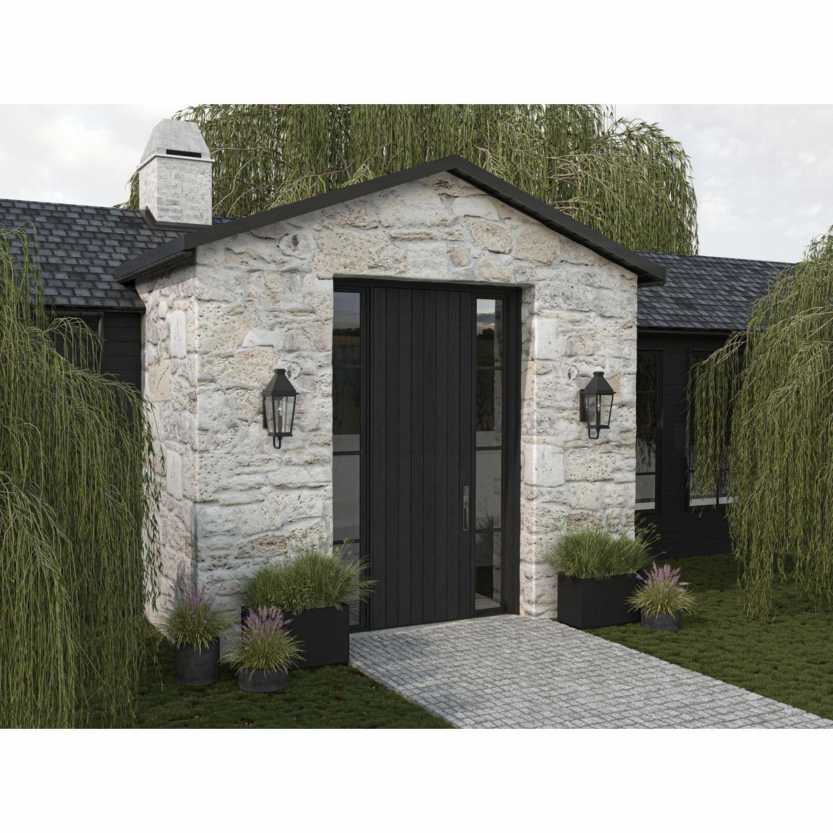 Richmond Hill One Light Outdoor Wall Lantern Black