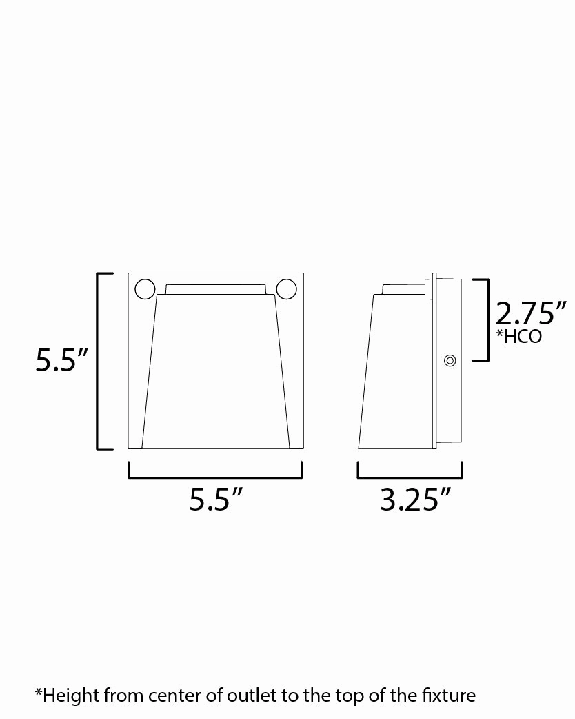 Rivet LED Outdoor Wall Sconce Black / Antique Brass