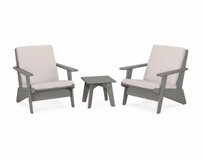 Riviera Modern Lounge 3-Piece Setoutdoor patio dining furniture set