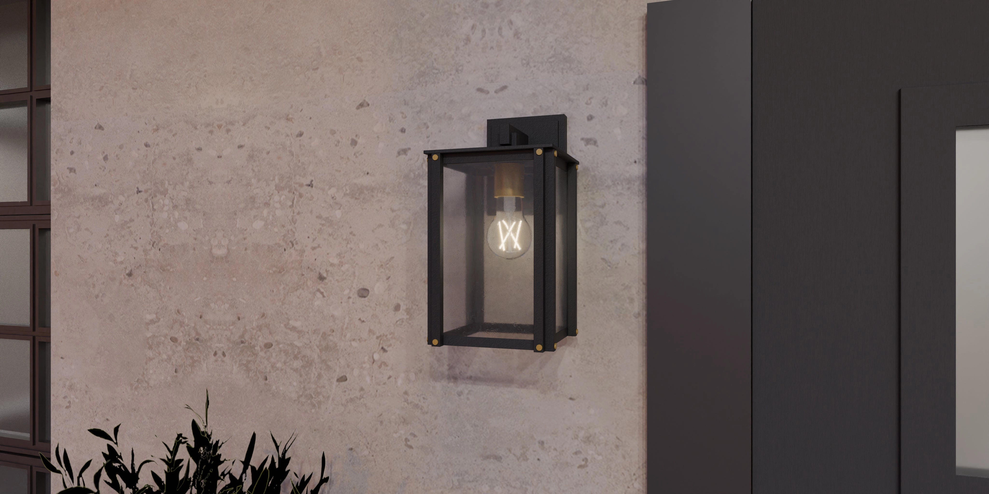 Robbins One Light Outdoor Wall Mount Matte Black