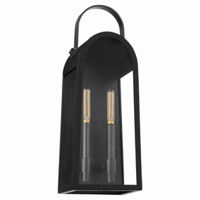 Rossi Two Light Wall Mount Matte BlackOutdoor wall sconces with motion sensor