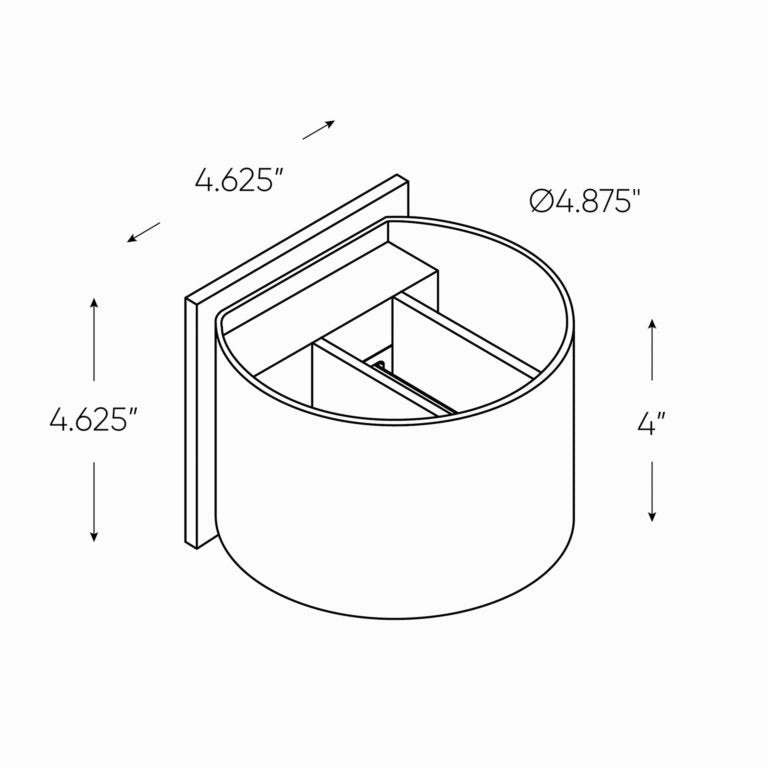 Round Directional Led Wall Sconce