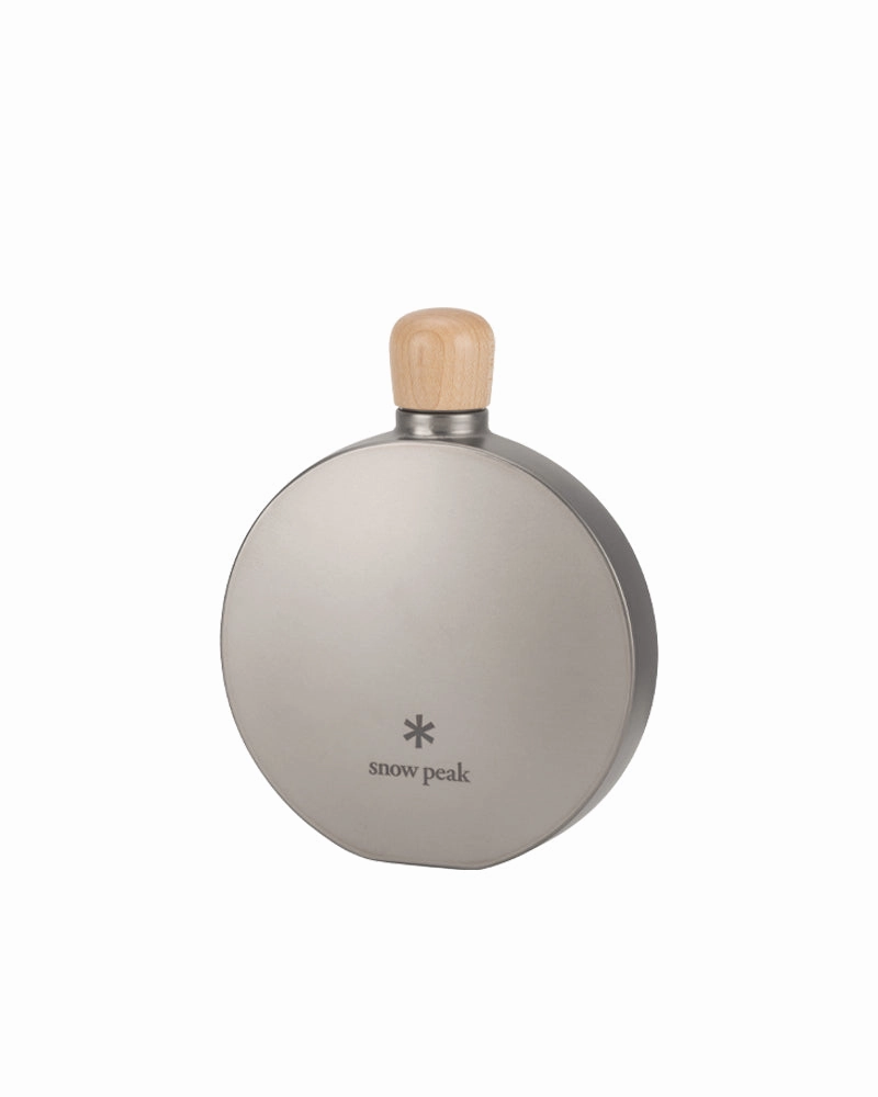 Round Titanium Flask in 150 mL essential outdoor cooking accessories kit