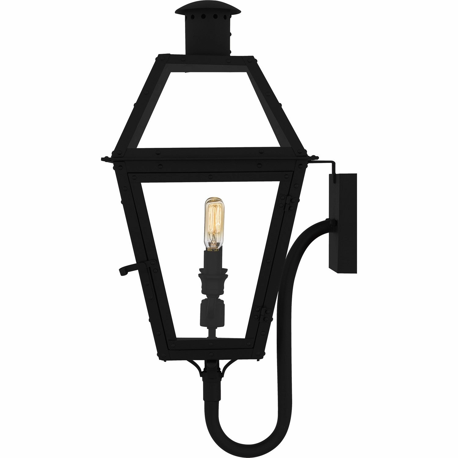 Rue De Royal Two Light Outdoor Wall Lantern Earth Black