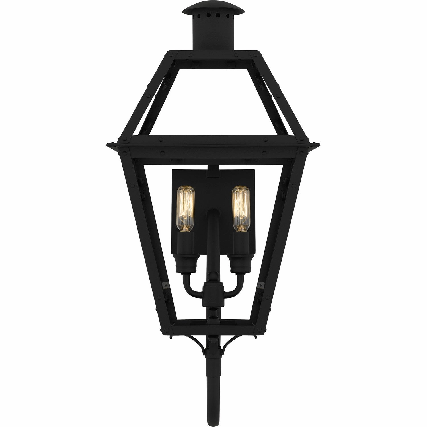 Rue De Royal Two Light Outdoor Wall Lantern Earth Black