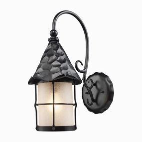 Rustica One Light Outdoor Wall Sconce Matte BlackOutdoor wall sconces with motion sensor