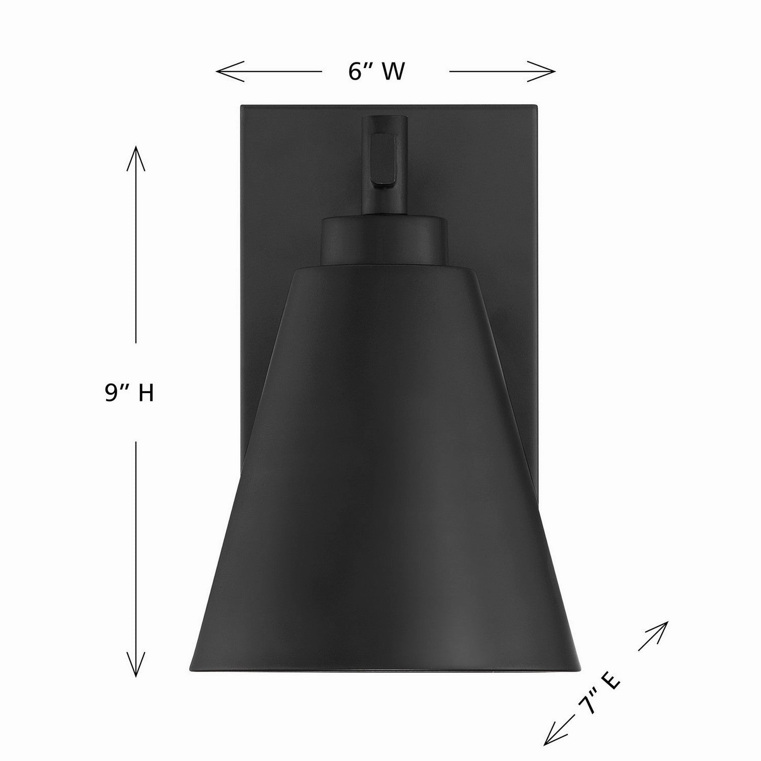 Ryder One Light Outdoor Wall Lantern Matte Black