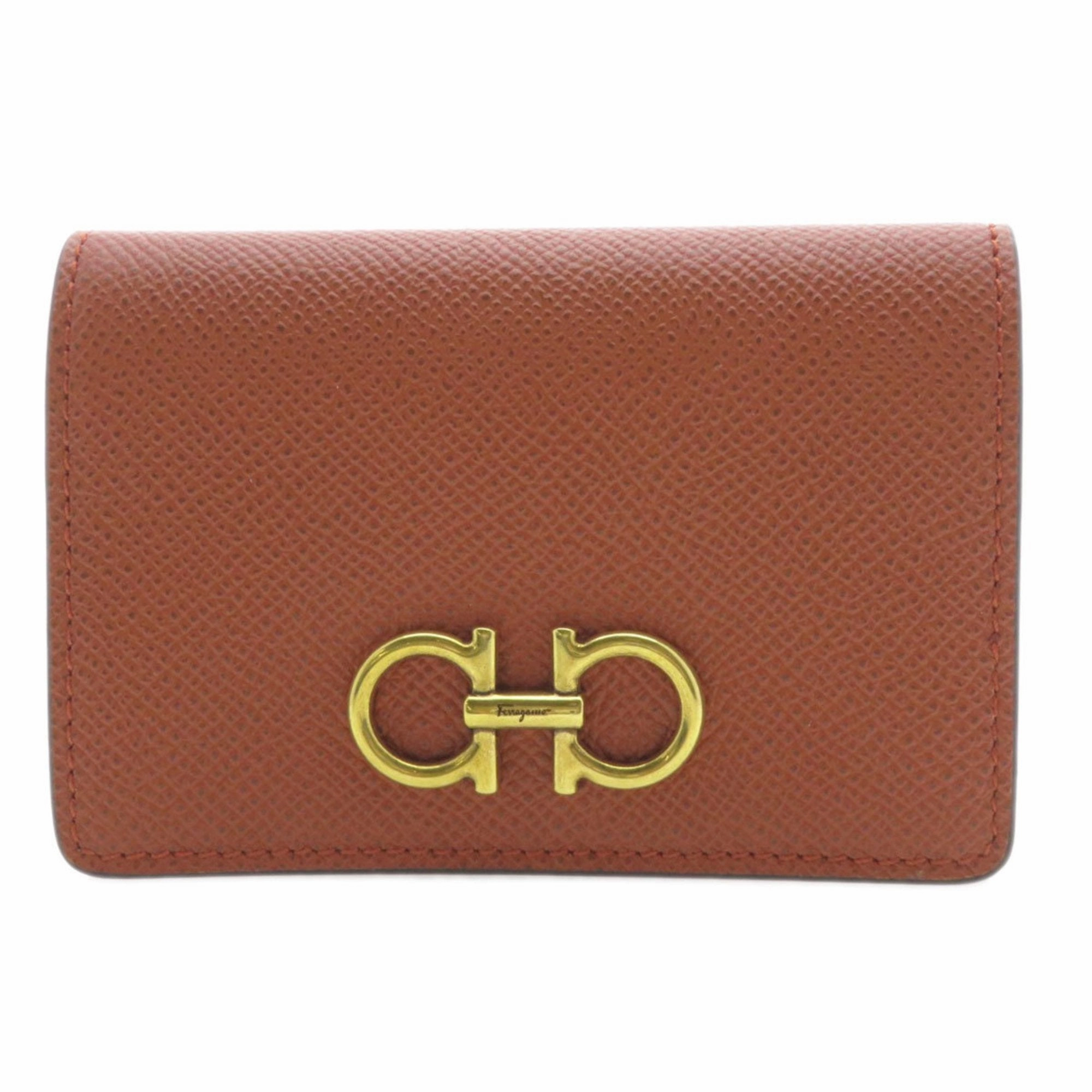 EndofWeek Deals Special Steal Event Salvatore Ferragamo  Leather Card Case (Pre-Owned)