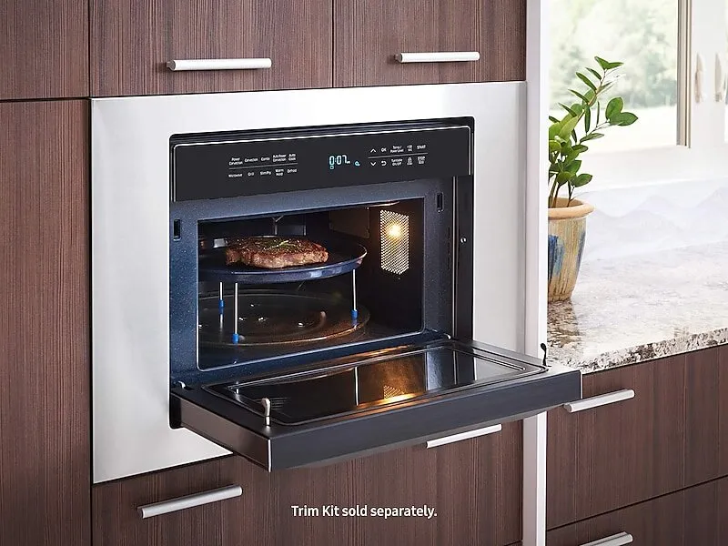 Samsung MC12J8035CT 1.2 Cu. Ft. Powergrill Duo&#8482; Countertop Microwave With Power Convection And Built-In Application In Black