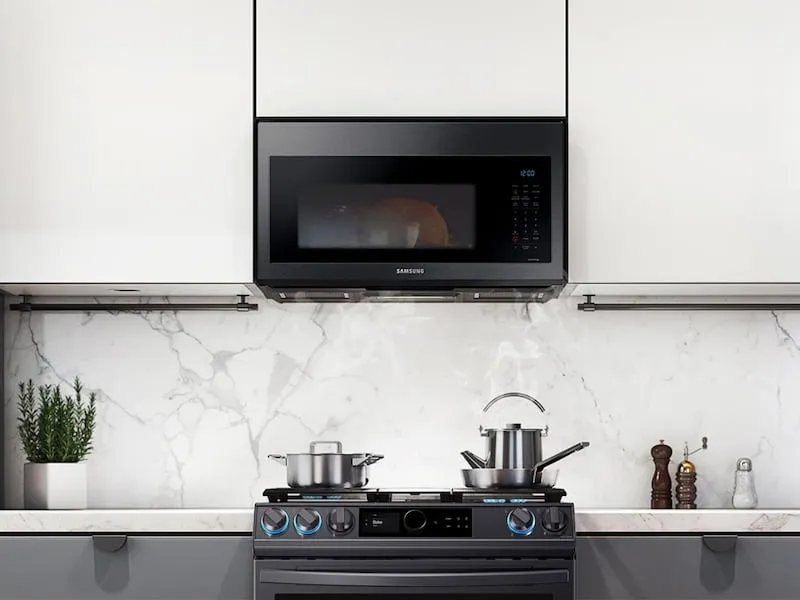 Samsung MC17T8000CG 1.7 Cu. Ft. Over-The-Range Microwave With Convection And Slim Fry&#8482; In Black Stainless Steel