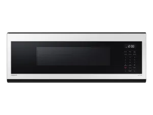 Samsung ME11CB751012 1.1 Cu. Ft. Bespoke Smart Slim Over-The-Range Microwave With 400 Cfm Hood Ventilation, Wi-Fi & Voice Control In White Glass