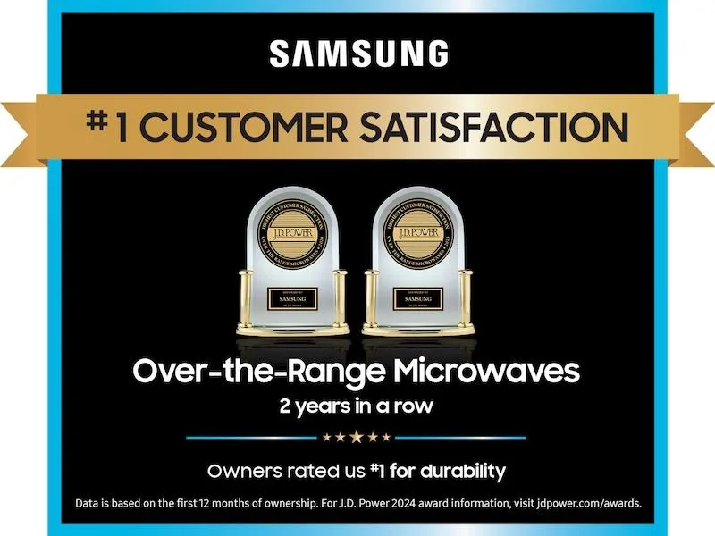 Samsung ME11F7510MT 1.1 Cu. Ft. Smart Slim Over-The-Range Microwave With 400 Cfm Ventilation In Matte Black Steel