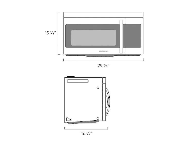 Samsung ME16A4021AS 1.6 Cu. Ft. Over-The-Range Microwave With Auto Cook In Stainless Steel