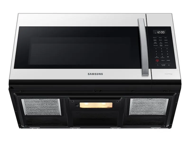 Samsung ME19CB704112 Bespoke Smart 1.9 Cu. Ft. Over-The-Range Microwave With Sensor Cook In White Glass