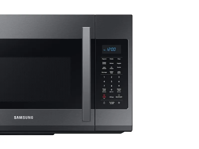 Samsung ME19R7041FG 1.9 Cu Ft Over The Range Microwave With Sensor Cooking In Black Stainless Steel