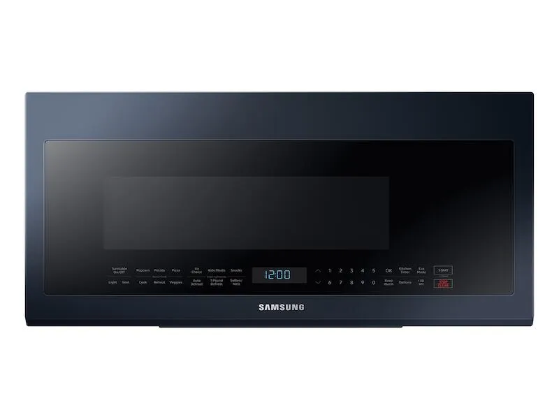 Samsung ME21A706BQN 2.1 Cu. Ft. Smart Bespoke Over-The-Range Microwave With Sensor Cooking In Fingerprint Resistant Navy Steel