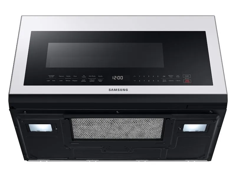Samsung ME21B706B12 2.1 Cu. Ft. Bespoke Over-The-Range Microwave With Sensor Cooking In White Glass
