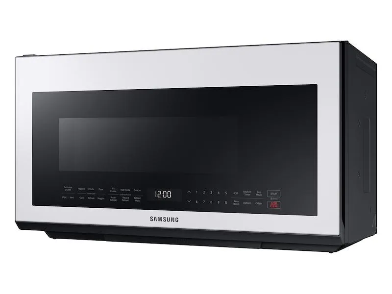 Samsung ME21B706B12 2.1 Cu. Ft. Bespoke Over-The-Range Microwave With Sensor Cooking In White Glass