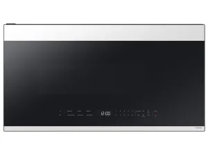Samsung ME21DB650012 Bespoke 2.1 Cu. Ft. Over-The-Range Microwave With Edge To Edge Glass Display In White Glass
