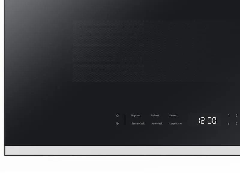 Samsung ME21DB650012 Bespoke 2.1 Cu. Ft. Over-The-Range Microwave With Edge To Edge Glass Display In White Glass