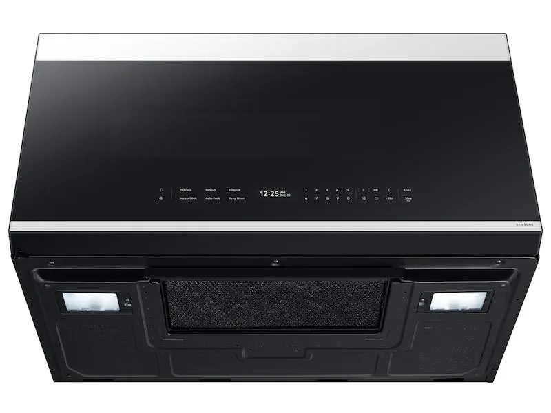 Samsung ME21DB670012 Bespoke 2.1 Cu. Ft. Over-The-Range Microwave With Auto Dimming Glass Touch Controls In White Glass