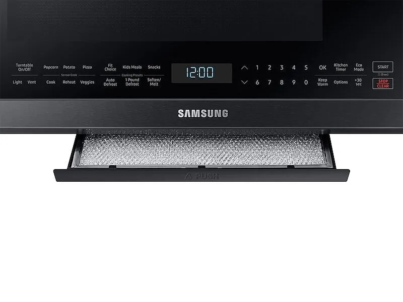 Samsung ME21M706BAG 2.1 Cu. Ft. Over-The-Range Microwave With Sensor Cooking In Fingerprint Resistant Black Stainless Steel