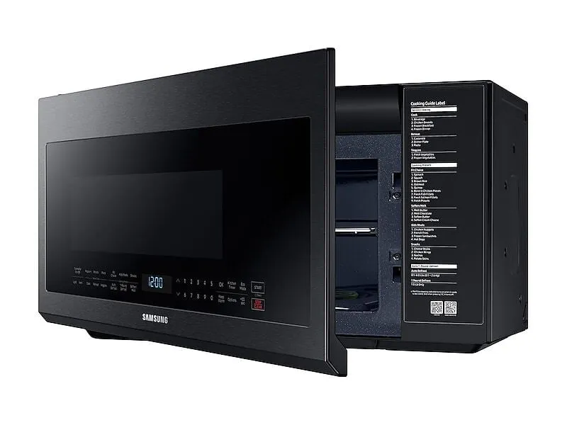 Samsung ME21M706BAG 2.1 Cu. Ft. Over-The-Range Microwave With Sensor Cooking In Fingerprint Resistant Black Stainless Steel