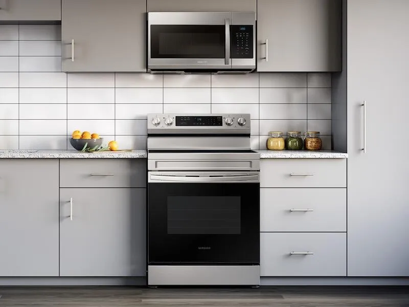 Samsung NE63A6311SS 6.3 Cu. Ft. Smart Freestanding Electric Range With Rapid Boil&#8482; & Self Clean In Stainless Steel