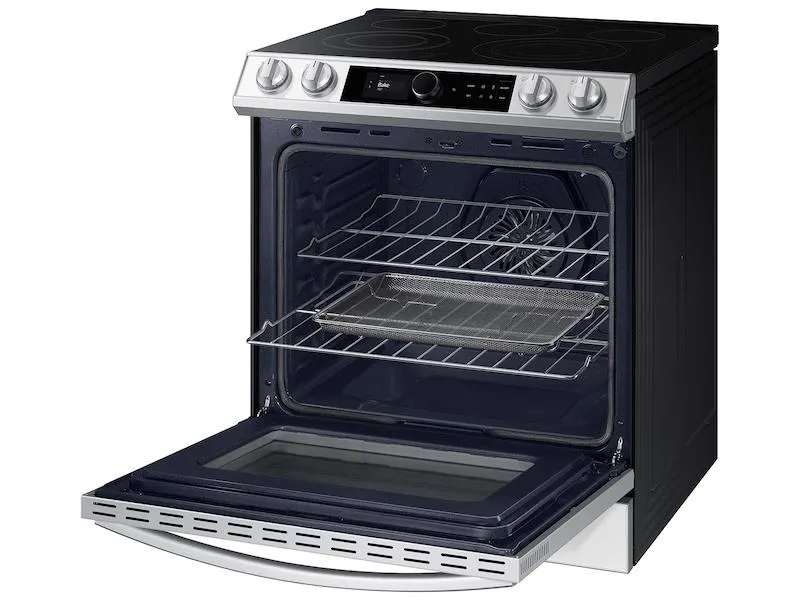 Samsung NE63BB871112 Bespoke Smart Slide-In Electric Range 6.3 Cu. Ft. With Smart Dial & Air Fry In White Glass