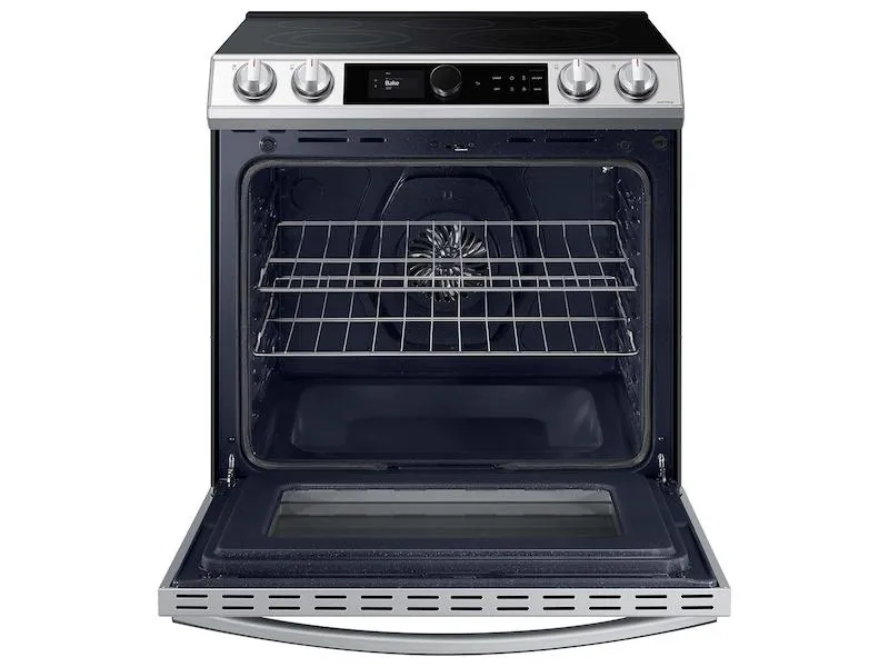 Samsung NE63BB871112 Bespoke Smart Slide-In Electric Range 6.3 Cu. Ft. With Smart Dial & Air Fry In White Glass