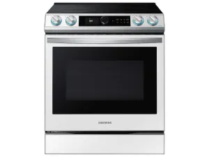 Samsung NE63BB871112 Bespoke Smart Slide-In Electric Range 6.3 Cu. Ft. With Smart Dial & Air Fry In White Glass