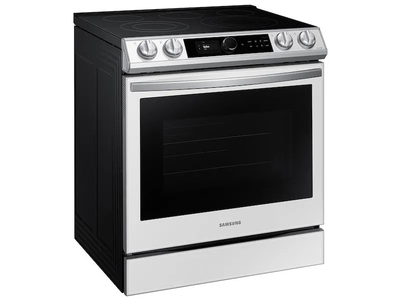Samsung NE63BB871112 Bespoke Smart Slide-In Electric Range 6.3 Cu. Ft. With Smart Dial & Air Fry In White Glass