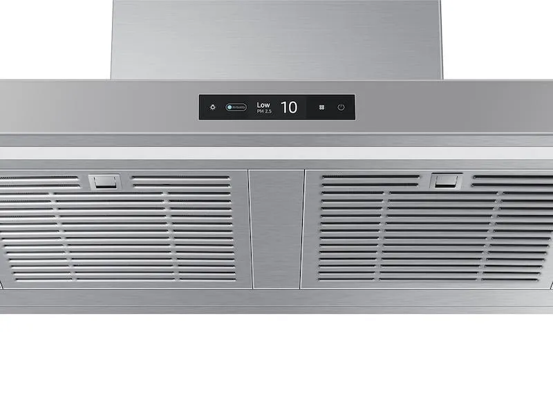 Samsung NK30CB700WCG 30" Bespoke Smart Wall Mount Hood With Lcd Display In Clean Grey