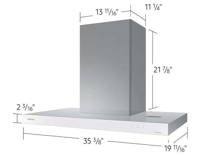 Samsung NK36CB600W12 36" Bespoke Smart Wall Mount Hood In Clean White