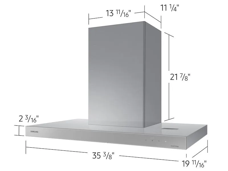 Samsung NK36CB600WCG 36" Bespoke Smart Wall Mount Hood In Clean Grey