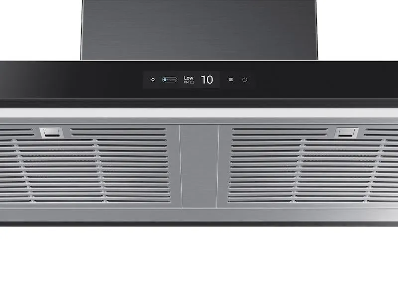 Samsung NK36CB700W33 36" Bespoke Smart Wall Mount Hood With Lcd Display In Clean Deep Charcoal