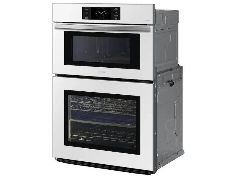 Samsung NQ70CB700D12 Bespoke 30" Microwave Combination Wall Oven With With Flex Duo&#8482; In White Glass