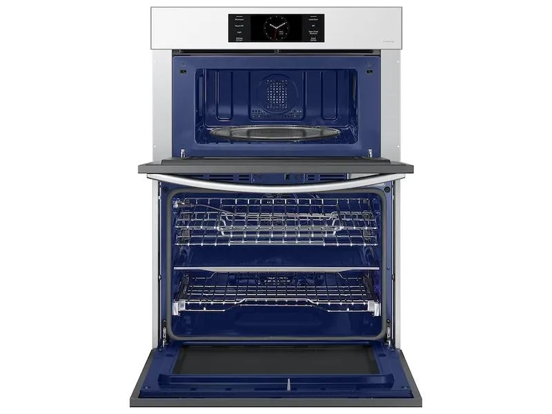 Samsung NQ70CB700D12 Bespoke 30" Microwave Combination Wall Oven With With Flex Duo&#8482; In White Glass