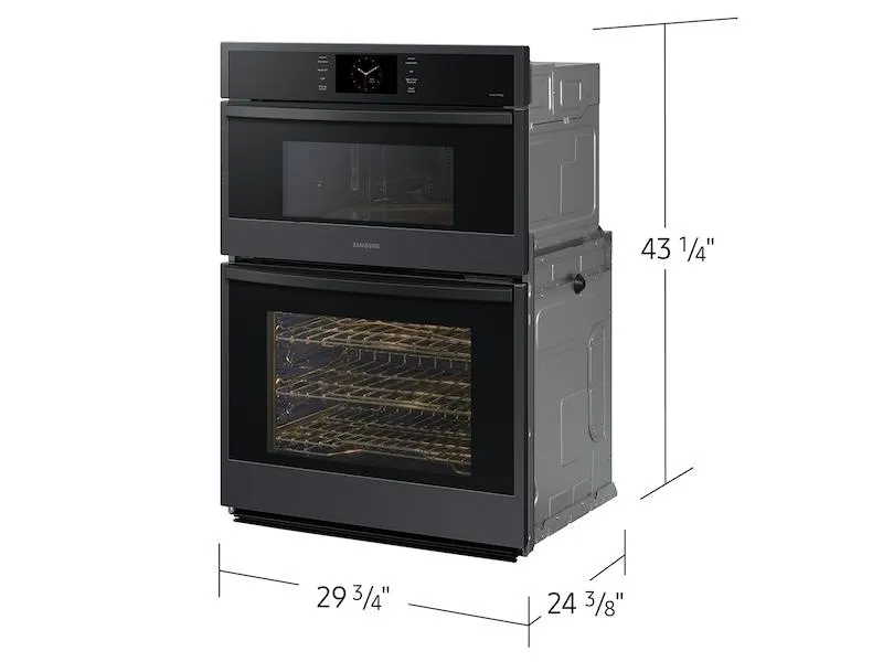 Samsung NQ70CG600DMT 30" Microwave Combination Wall Oven With Steam Cook In Matte Black