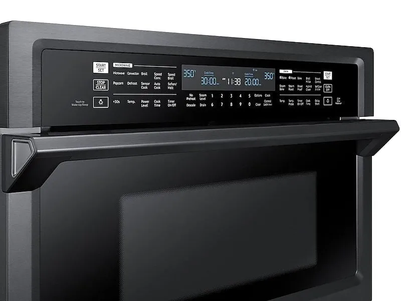 Samsung NQ70M6650DG 30" Microwave Combination Wall Oven In Black Stainless Steel