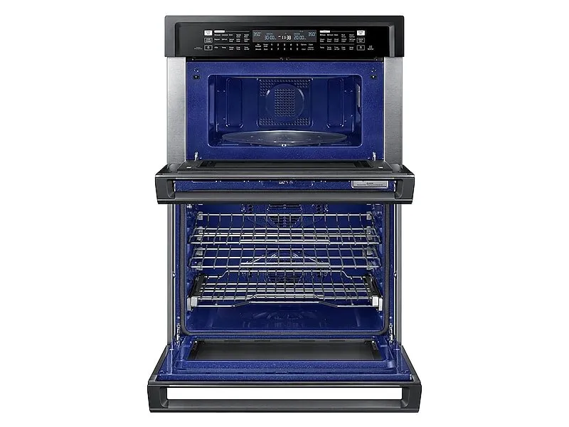 Samsung NQ70M6650DG 30" Microwave Combination Wall Oven In Black Stainless Steel