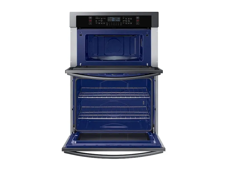 Samsung NQ70T5511DG 30" Microwave Combination Wall Oven With Wi-Fi In Black Stainless Steel