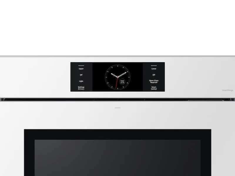 Samsung NV51CB700D12 Bespoke 30" White Glass Double Wall Oven With Ai Pro Cooking&#8482; Camera