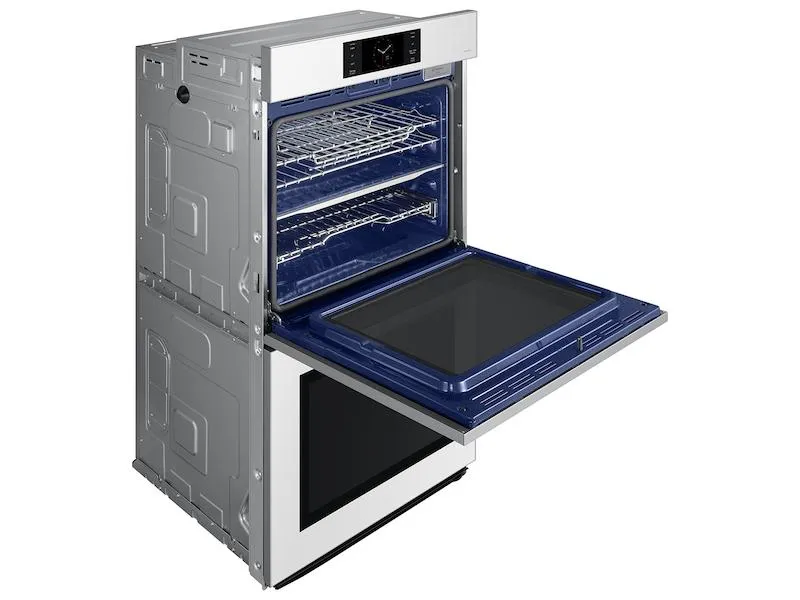 Samsung NV51CB700D12 Bespoke 30" White Glass Double Wall Oven With Ai Pro Cooking&#8482; Camera
